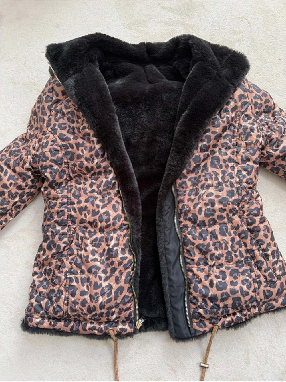 Girls' Reversible Leopard Print Jacket Jacket